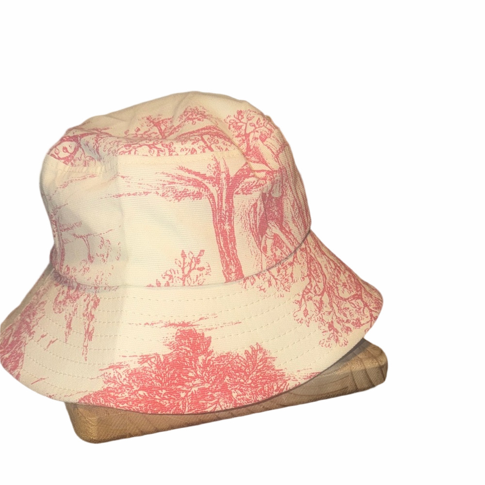 Elegant Pink Toile Bucket Hat